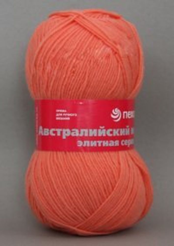 Пряжа Пехорка Австралийский меринос / уп.5 мот. по 100 г, 400 м, 351 св.коралл Пряжа Пехорка Австралийский меринос / уп.5 мот. по 100 г, 400 м, 351 св.коралл