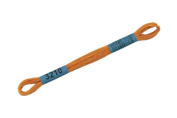 Мулине Gamma 100% хлопок, цв.3210 т.бежевый, 24 мотка по 8 метров