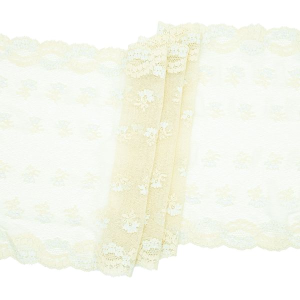 Кружево бельевое эластичное 260 мм / 10 м, бежевый