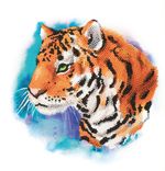 Алмазная (кристальная) мозаика Фрея, постер Сильный тигр, 30х30 см