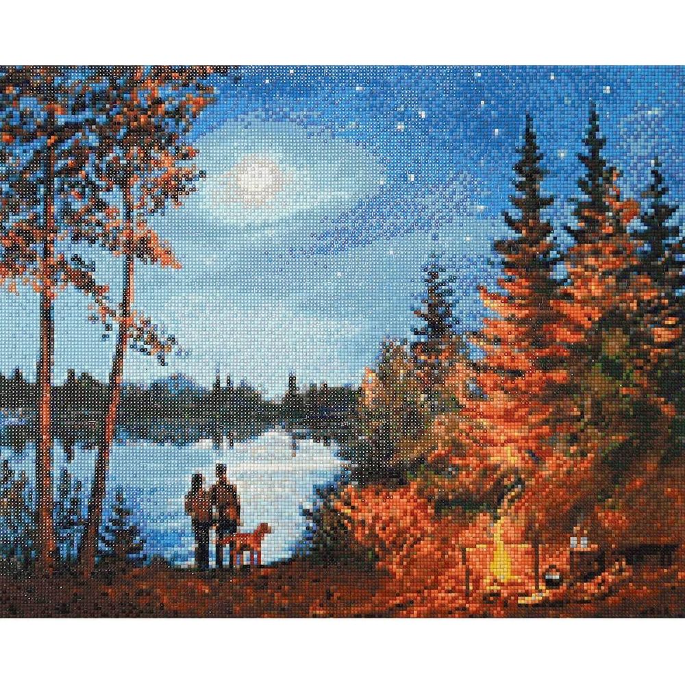 Алмазная (кристальная) мозаика Cristyle, Шёпот костра, 50х40 см