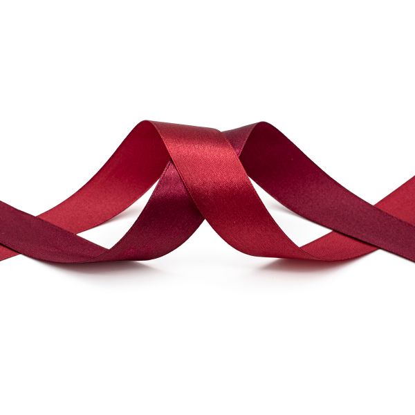 Набор атласных лент 2,5 см, 32.9 м, 2 ролика в упаковке, т.малиновый /т. бордовый