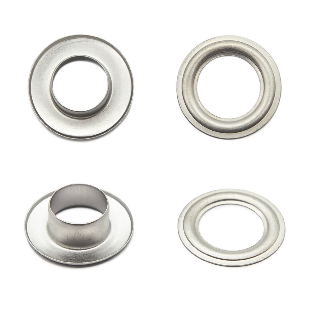 Люверс плоский ⌀9.5 мм, 50 шт, металл, серебро, 64721, BIG