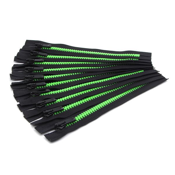 Молния трактор Arta Т6 (6 мм) 1 зам., н/раз., 18 см, Neon, цв. 077 черный / 049 яр.салатовый, уп.10 шт