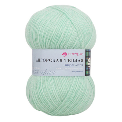 Пряжа Пехорка Ангорская теплая / уп.5 мот. по 100 г, 480 м, 411 мята