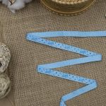 Лента репсовая (в рубчик) 10.0 мм, 3м, Love, голубой