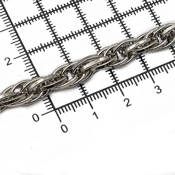 Цепь стальная, 9,9x7,2 мм, 10 м, никель