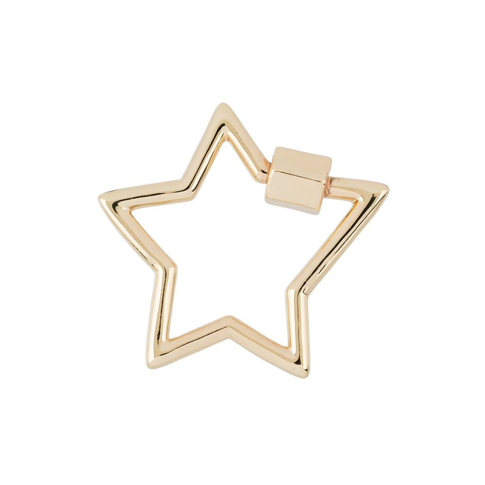 Замок карабин декоративный звезда 26х26 мм, 5 шт, №02 золото, Zlatka FMK-V04