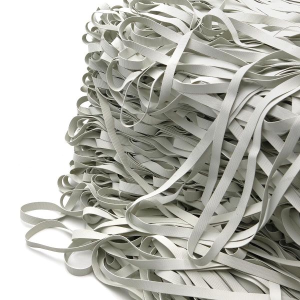 Резинка латексная рифленая 7.0 мм / 7 кг (≈ 2040 метров), толщ. 0.6 мм, белый (Греция)