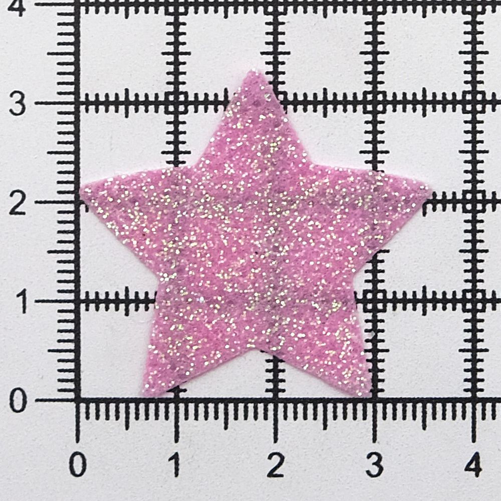 Набор декоративных элементов из ткани Звездочки 35х0,5мм 8 шт (св.розовый), 28655