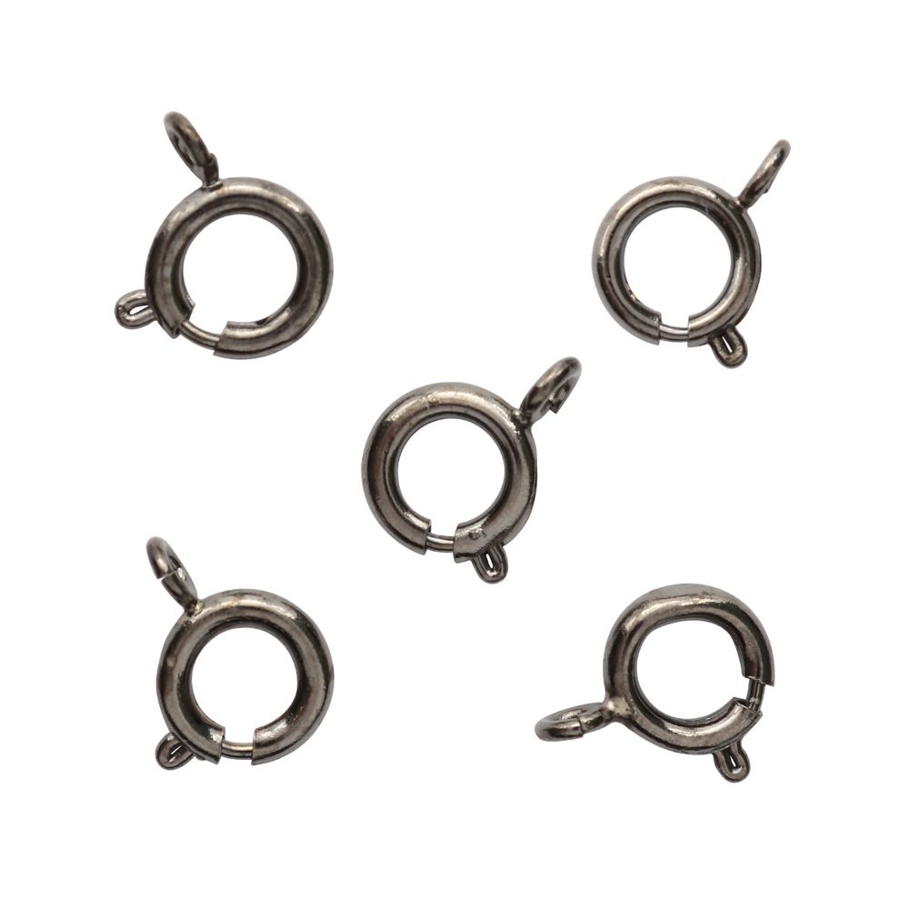 Замок для бус кольцо 9мм, 5 штук, Astra&Craft (Черный никель), 4AR240