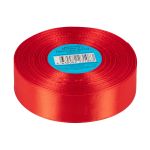 Лента атласная 1-сторонняя 25.0 мм / 33±2 метра, №522L(18-1564) красный, Gamma