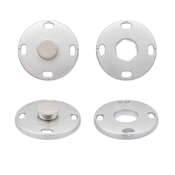 Кнопка пришивная металл ⌀21.0 мм, 10 шт, серебристый, KN11