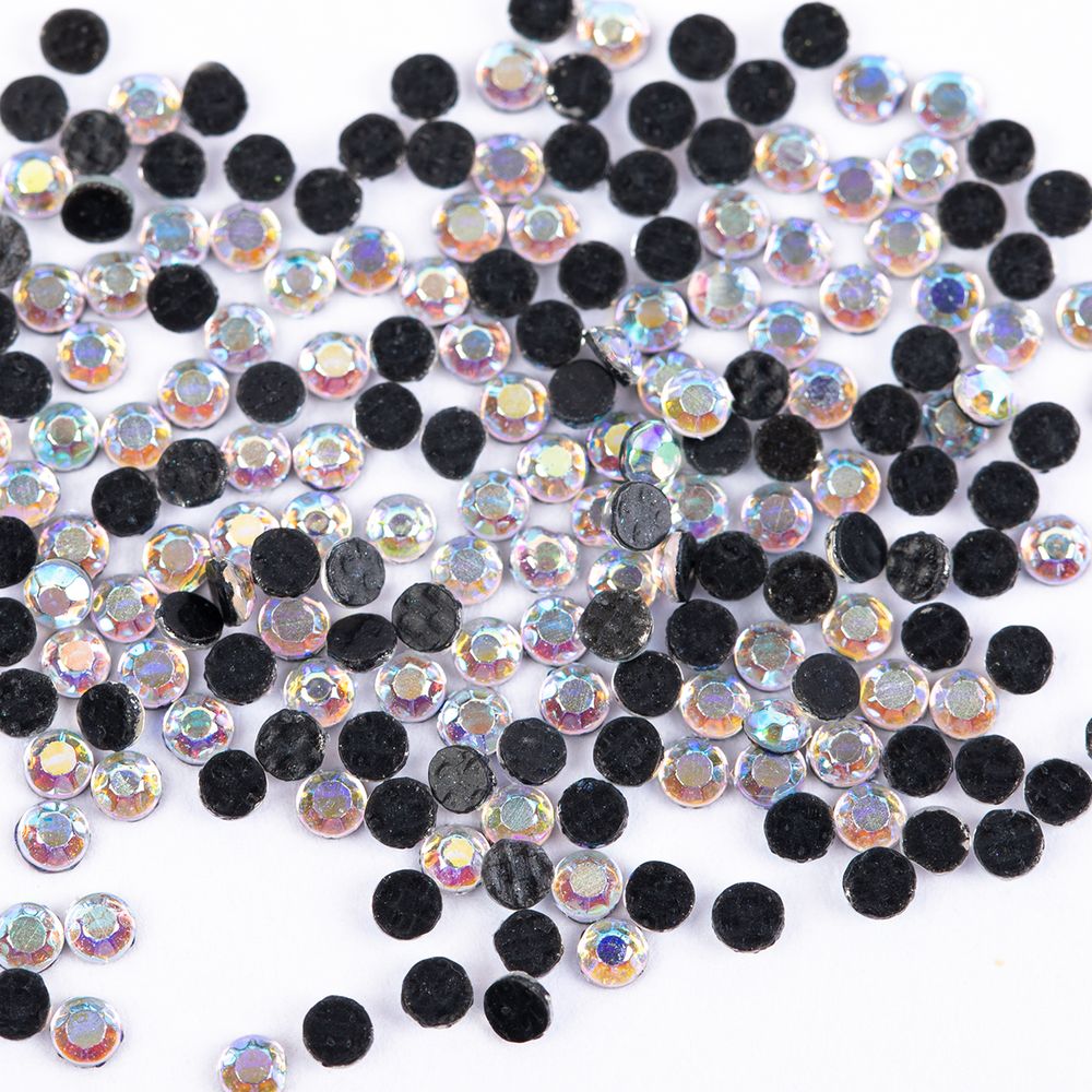 Стразы клеевые акрил 1.9-2.1 мм, 1х144 шт, SS06 001 белый (crystal), Zlatka RS/144