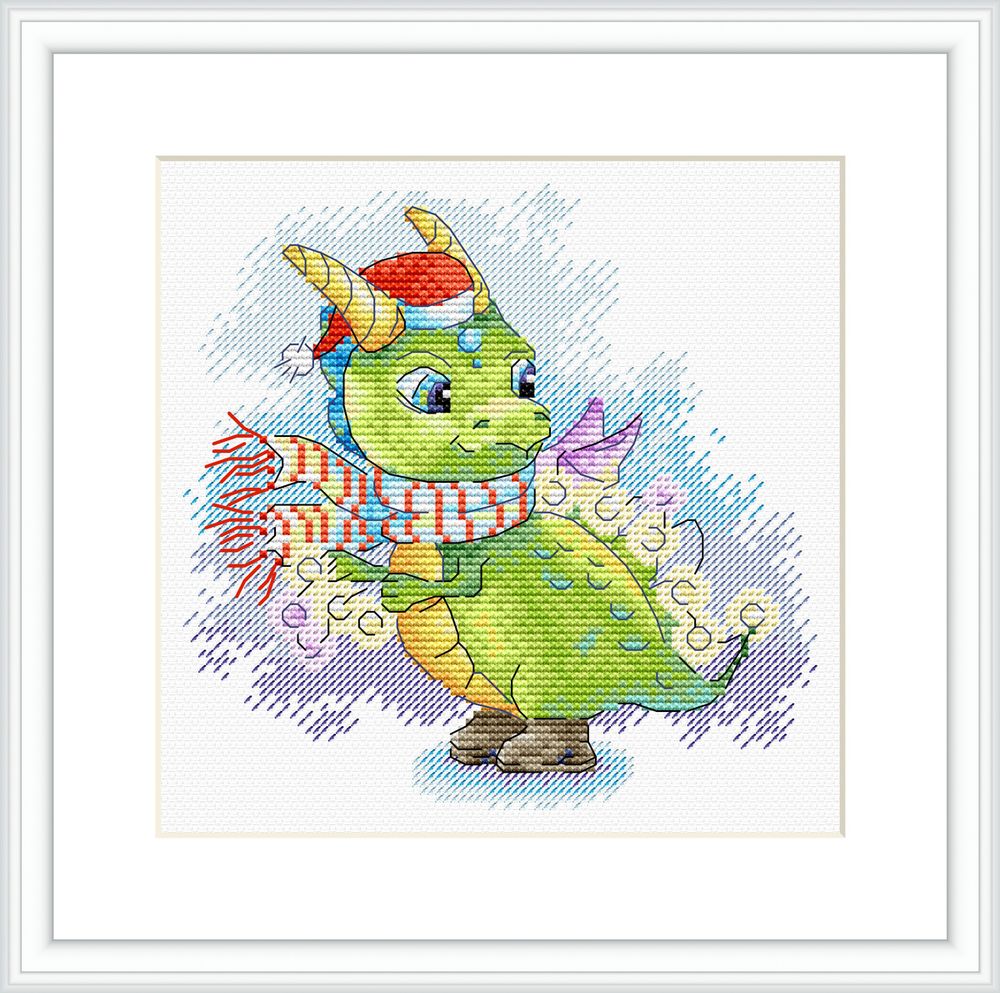 Набор для вышивания нитками МП Студия (Жар-птица), Ослепительный наряд, 15х15 см