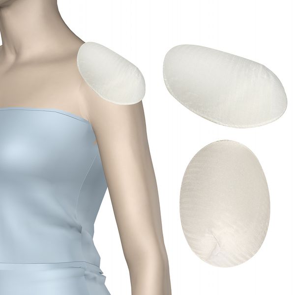 Плечевые накладки (подплечники) реглан 110х165х15 мм, АТ.ОР15 белый, 100 пар