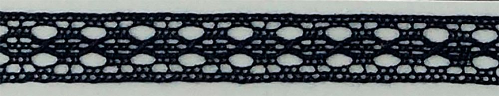 Кружево вязаное (тесьма) 10.0 мм, т.синий, 30 метров, IEMESA