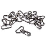 Карабин металл 25.0 мм (41х31 мм), никель черный, 10 шт