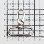 Карабин металл 40 мм (48х52 мм), 2 шт, Hobby&Pro, никель