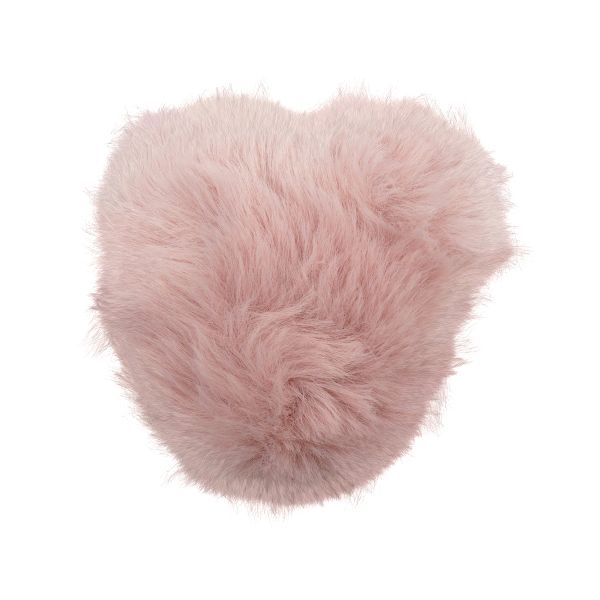 Помпон-сердце 100 мм, пыльная роза, 2 шт, FRW-8DP234