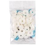 Глаза пластиковые с блестящей вставкой ⌀16 мм, 50 шт, голубой, HobbyBe PGSB-16F