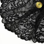 Кружево бельевое эластичное 190 мм / 10 м, 6378, цв.02 черный, Kruzhevo
