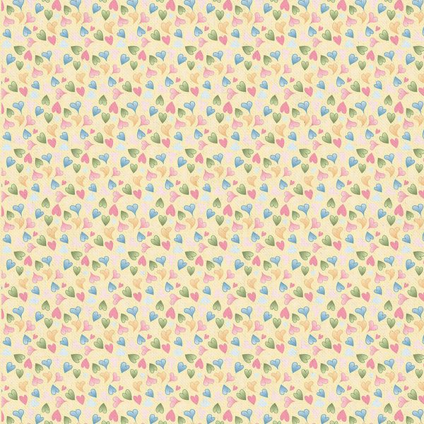 Ткань для пэчворка Peppy Нежная история, рулон 112 см / 5 метров, НИ-27 желтый, Peppy