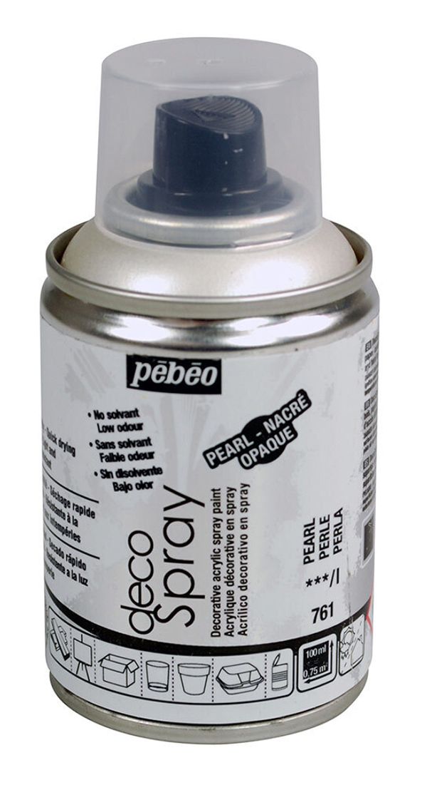 Краска на водной основе аэрозольная decoSpray 100 мл, 093761 жемчужный Перламутровый, Pebeo