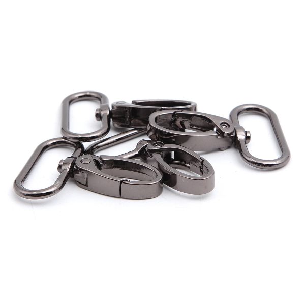 Карабин металл 30.0 мм (49х38 мм), чер.никель, ГУ12849, 4 шт