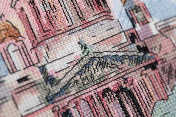 Набор для вышивания нитками Panna, Путешествие по Петербургу, 30.5х22.5 см