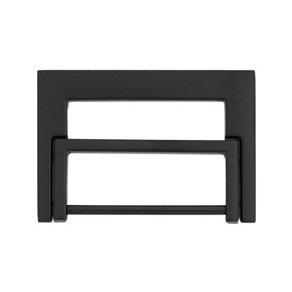 Пряжка прямоугольная 30 мм, металл (M.Black черный матовый), МТ_1871, 6 шт