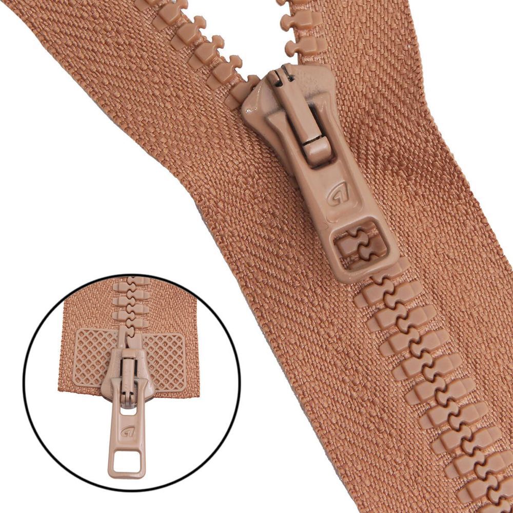 Молния трактор Arta Т6 (6 мм) 2 зам., разъем., 100 см, цв. 071 св.бежевый, уп.5 шт