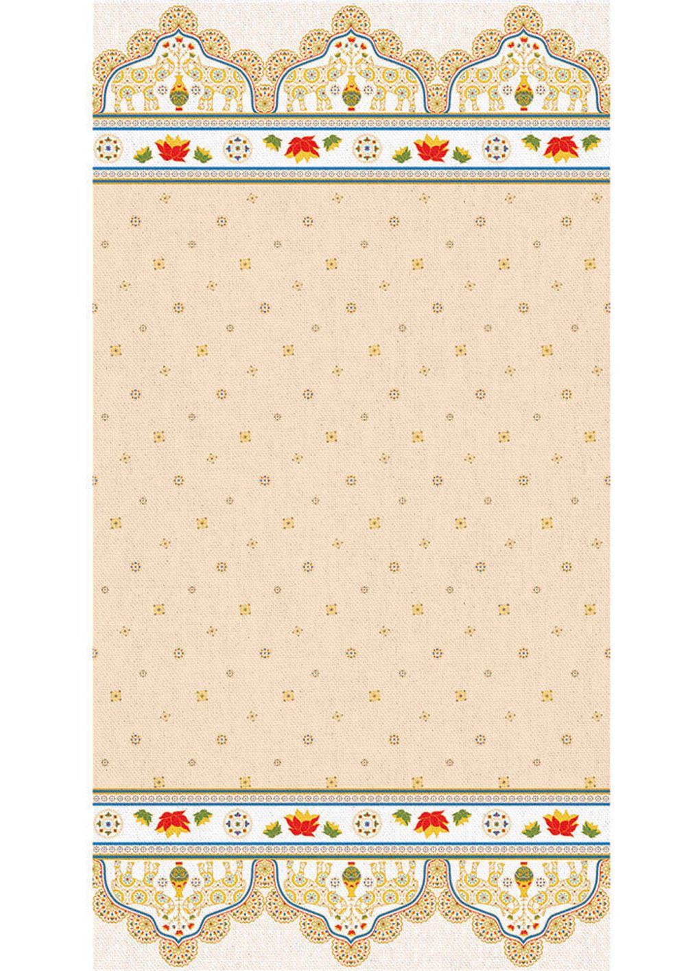 Ткань для пэчворка Peppy Индийское сари, отрез 60х110 см, 146 г/м², ИС-01 Панель кремовый, Peppy