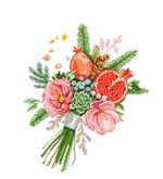 Алмазная (кристальная) мозаика Фрея, Букет с гранатом, 40х45 см