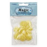 Пуговицы на ножке Розочки, 10 шт (2 св.желтый)