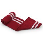 Подвяз (довяз) трикотажный 7.5х80 см, однослойный в полоску, красный/белый