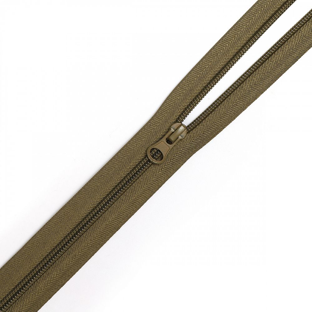 Молния спираль (витая) Т5 (5 мм) 1 зам., н/раз., 18 см, цв.S888 св.хаки уп.50 шт