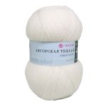 Пряжа Пехорка Ангорская теплая / уп.5 мот. по 100 г, 480 м, 01 белый