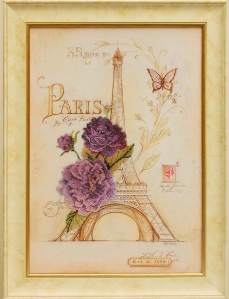 Рисунок для вышивания Славяночка (ткань), КС-055 Романтический Париж 28х38 см