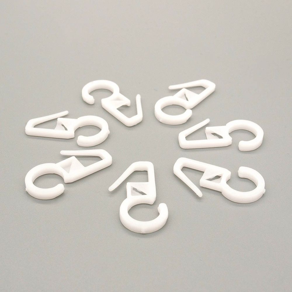 Крючки шторные для карниза 34 мм, цв.белый, 100 шт