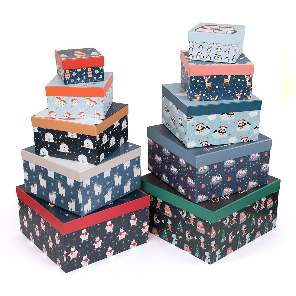 Набор подарочных коробок "10в1", 10х10х6 - 28х28х15 см, 01, Stilerra SBOX-SN5-10