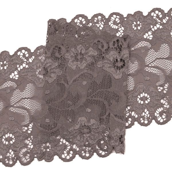 Кружево бельевое эластичное 150 мм / 3.4 метра, цвет шиншилла