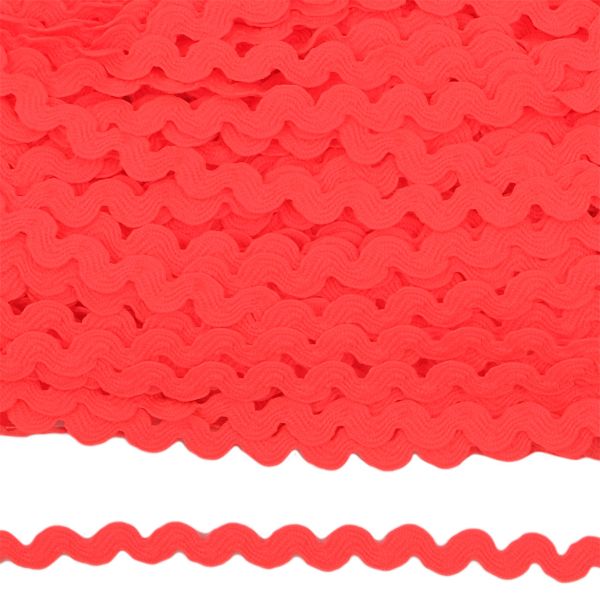 Тесьма вьюнчик 5мм / 20м (люм.розовый), С3582(С3581)