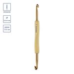 Крючок для вязания двухсторонний металл ⌀5.0 -6.0 мм, 13.5 см, пластик, с прорезиненной ручкой, Gamma RHD