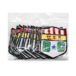 Термоаппликация вышитая U.S.A 6,5х5,5см (20 шт) (1 белый/черный/красный), FS6457