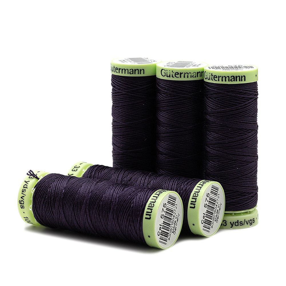 Нитки отделочные Gutermann Top Stitch, 30м, 575 св.черничный, 5 катушек