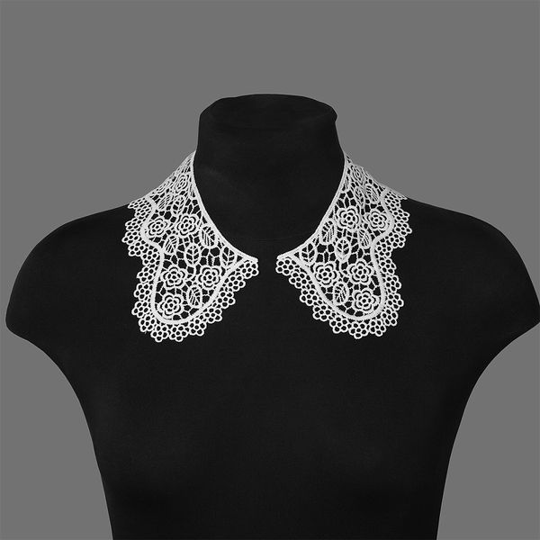 Пришивной кружевной воротник 19.5х49 см, цв.белый, 5 шт, 13/184, Kruzhevo
