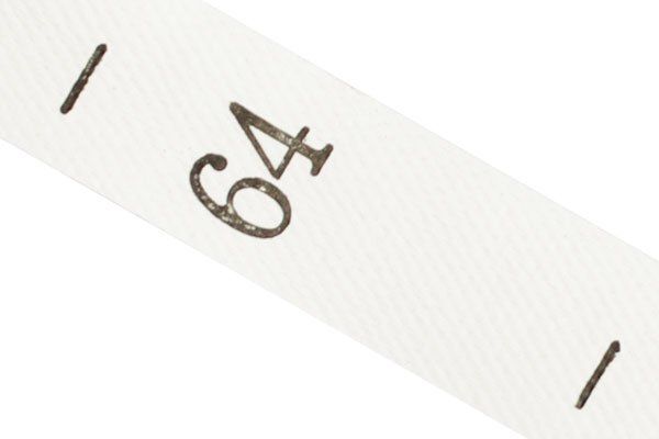 Этикетка-размерник п/э, размер 64 белый 10х25 мм ТВ в рул. 300 шт