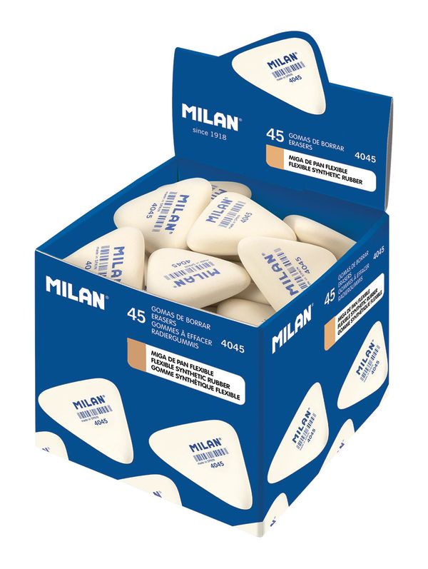 Ластик 4045 треугольный 3.9х3.4х0.9 см, 45 шт, CMM4045, Milan