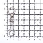 Карабин металл 10.0 мм (55х14 мм), 816-631, никель, уп.100 шт